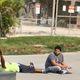 Video footage shows Charles Kinsey lying prone with his hands in the air shortly before he was shot by police in North Miami, Fla., on July 18, 2016.
WPTV Screenshot
